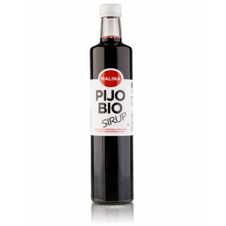 PijoBio sirup MALINA 500ml - bez pridaného cukru