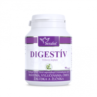 Digestív - prírodné kapsuly 90 ks kapsúl - trávenie, vyprázdňovanie, reflux 